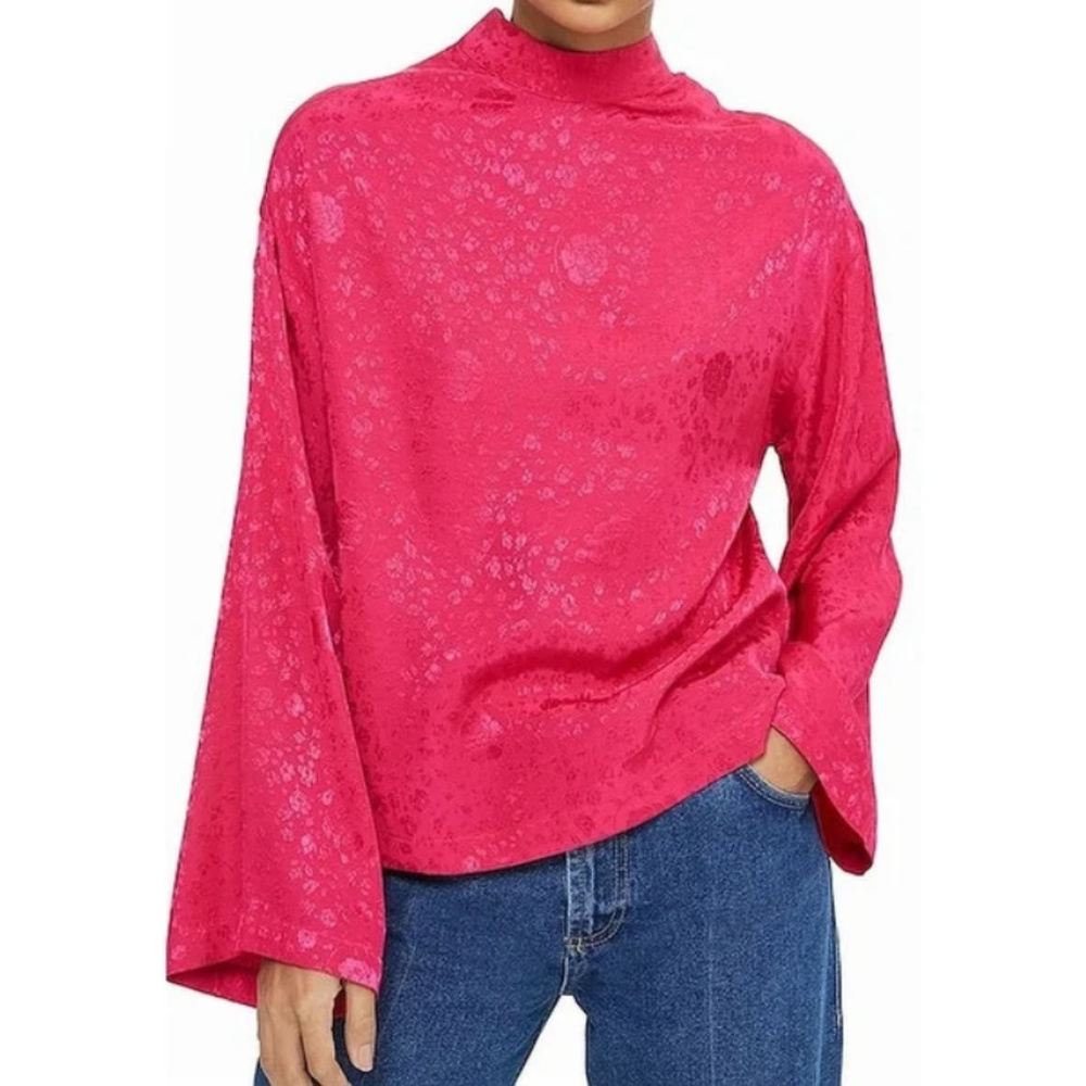 Topshop + Jacquard kimono Sleeve Top